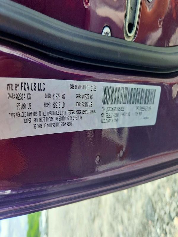 2020 DODGE CHARGER SXT RWD