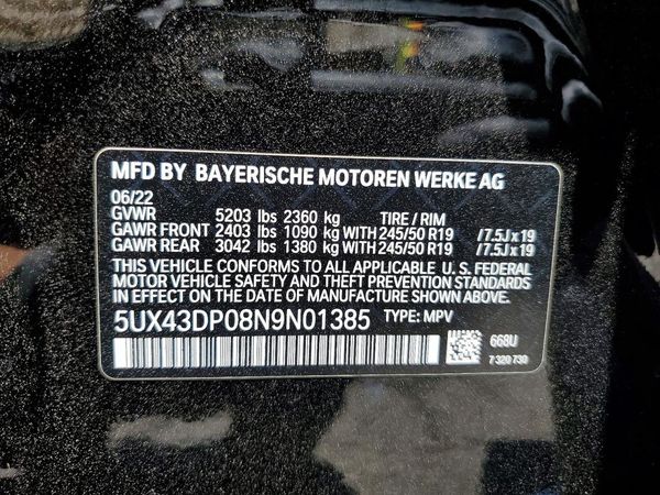 2022 BMW X3 sDrive30i
