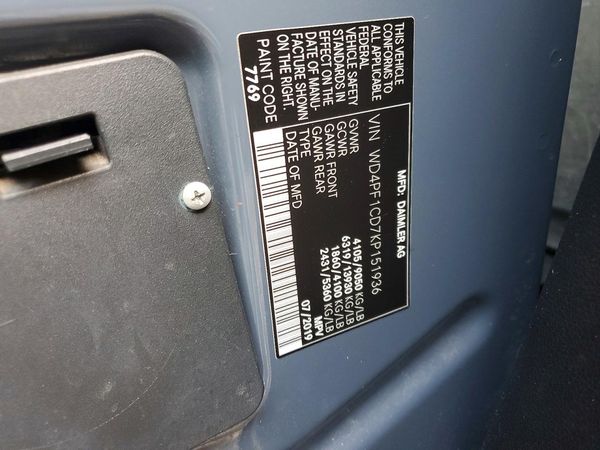 2019 MERCEDES-BENZ SPRINTER