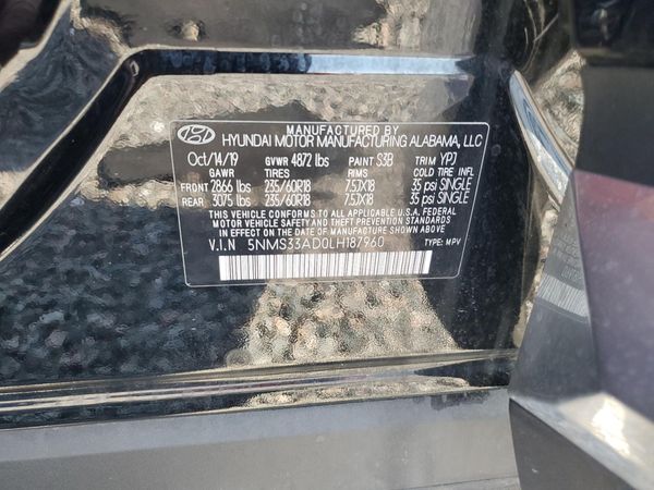 2020 HYUNDAI SANTA FE SEL