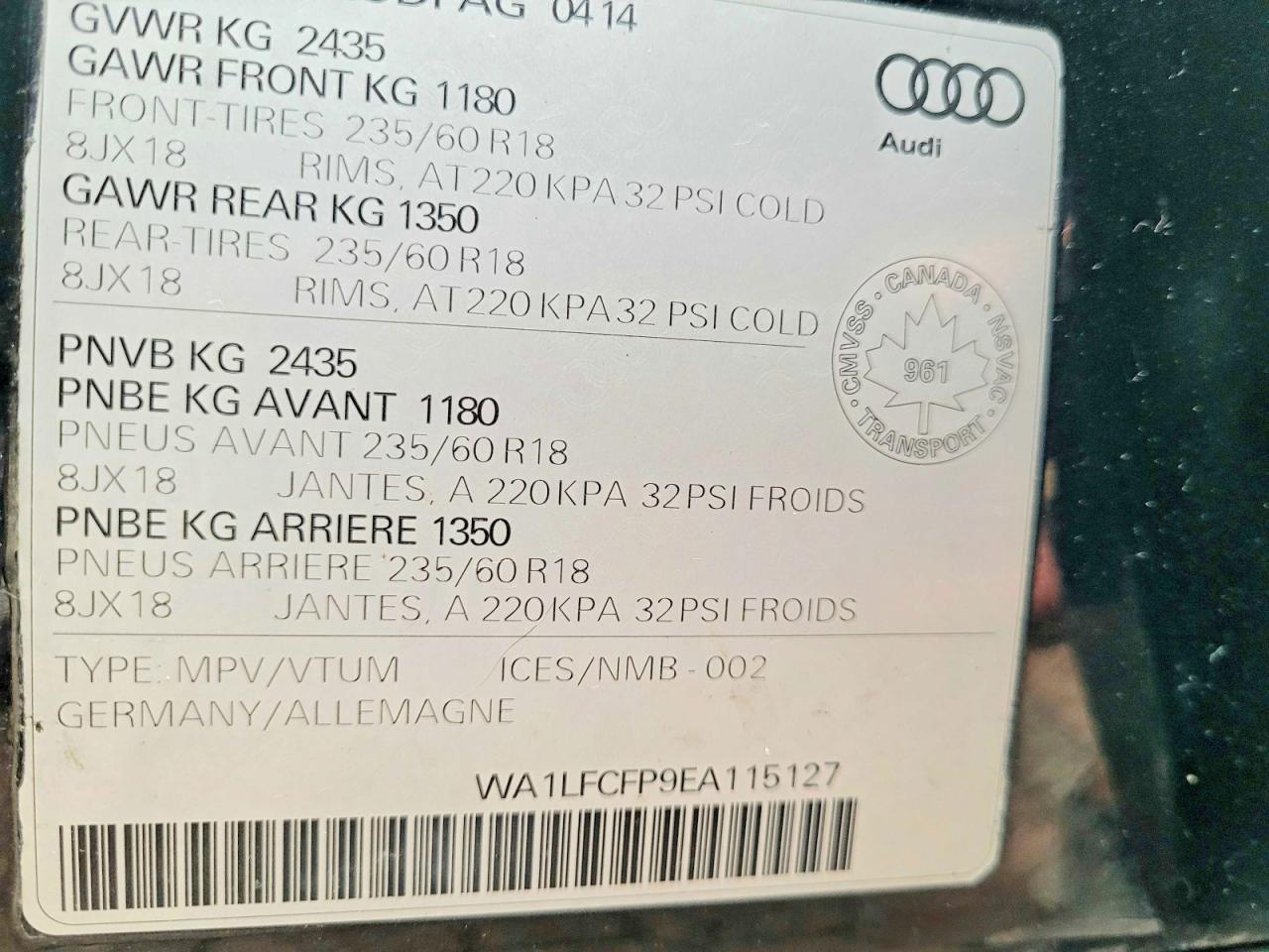 2014 AUDI Q5 Premium Plus