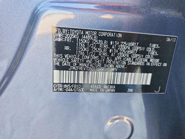 2013 TOYOTA RAV4 Standard