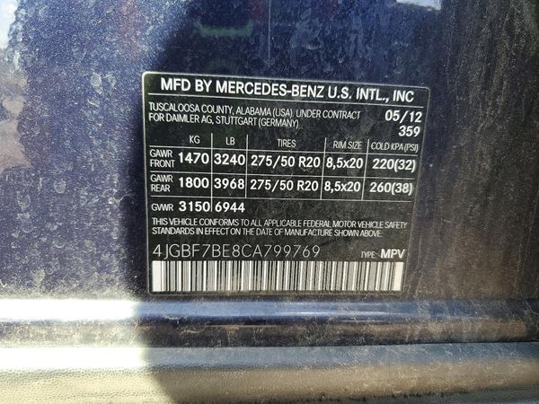 2012 MERCEDES-BENZ GL