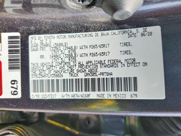 2020 TOYOTA TACOMA SR5