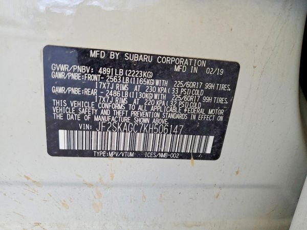 2019 SUBARU FORESTER Prm+ES+SMART