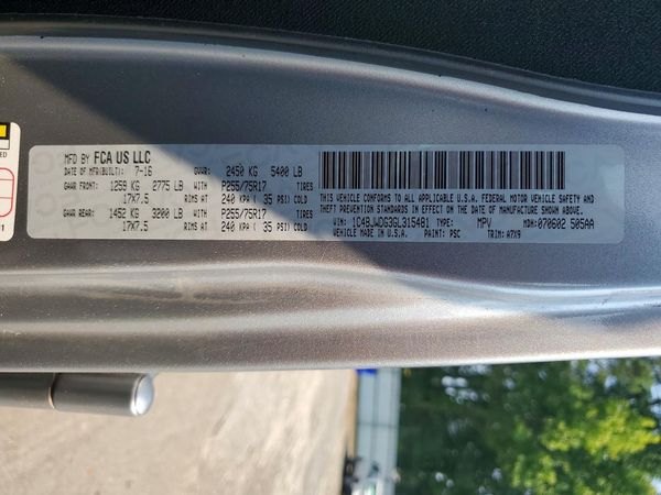 2016 JEEP WRANGLER UNLIMITED