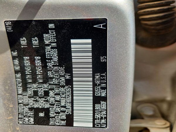2016 TOYOTA HIGHLANDER Base/Hybrid