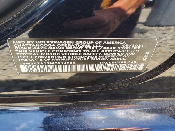2021 VOLKSWAGEN PASSAT SE