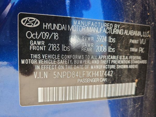 2019 HYUNDAI ELANTRA