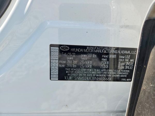 2022 HYUNDAI SANTA FE SEL