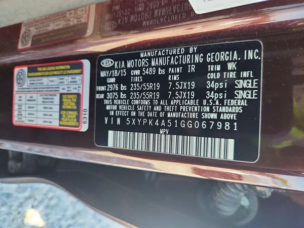 2016 KIA SORENTO SX / SX Limited