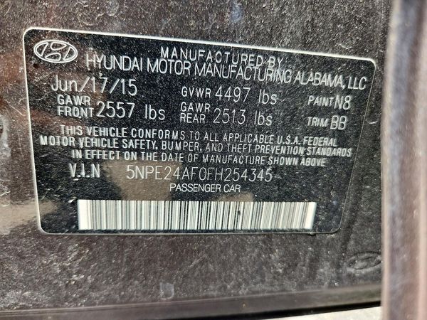 2015 HYUNDAI SONATA SE, ECO