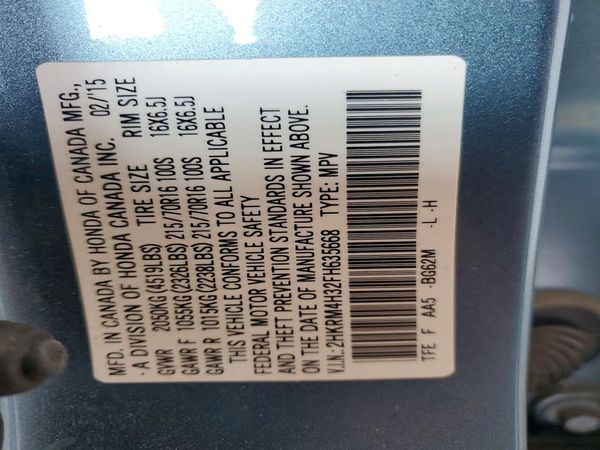 2015 HONDA CRV LX