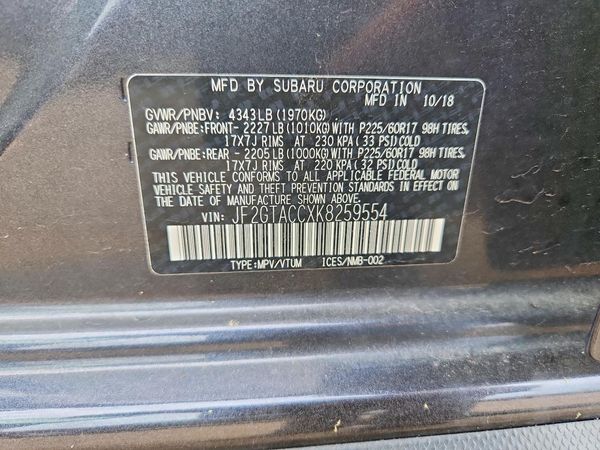 2019 SUBARU CROSSTREK