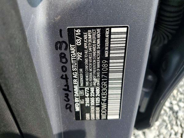 2016 MERCEDES-BENZ C C300