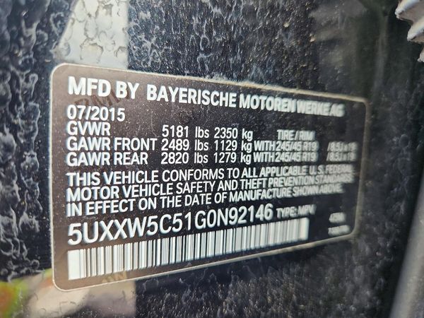 2016 BMW X4 xDrive35i