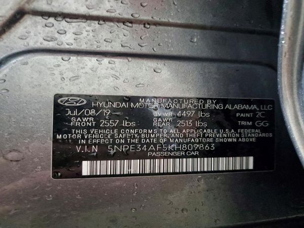 2019 HYUNDAI SONATA