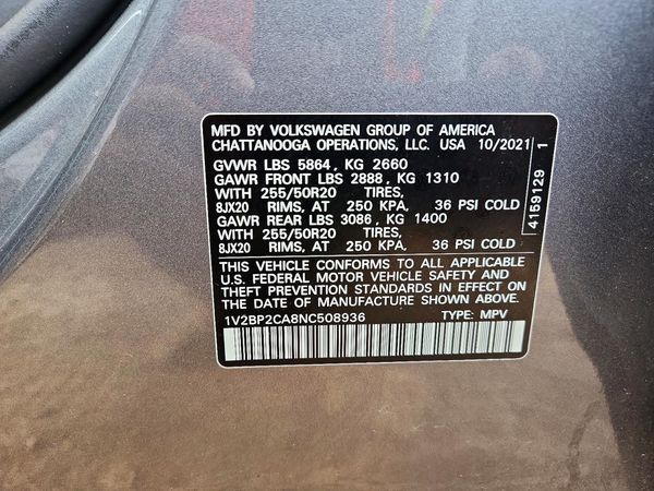 2022 VOLKSWAGEN ATLAS