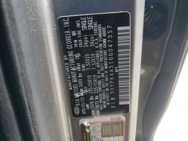 2016 KIA SORENTO SX / SX Limited