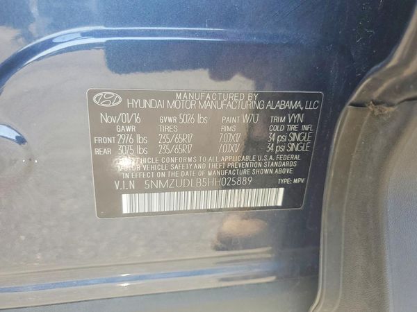 2017 HYUNDAI SANTA FE SPORT