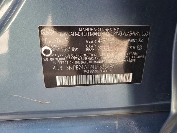 2017 HYUNDAI SONATA
