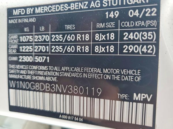 2022 MERCEDES-BENZ GLC GLC300