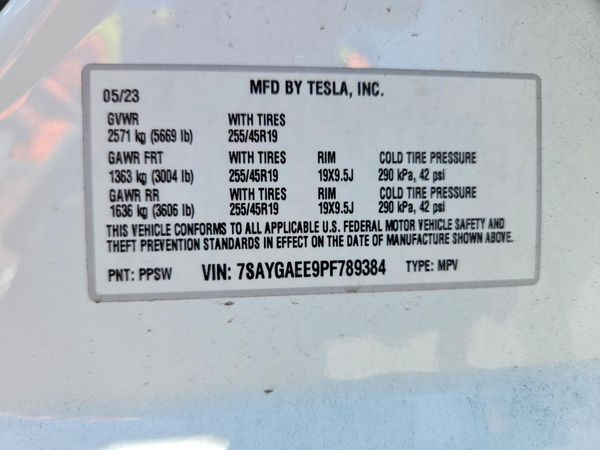2023 TESLA MODEL Y
