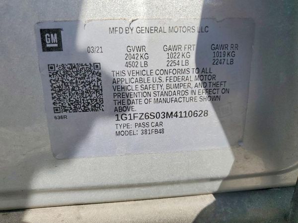 2021 CHEVROLET BOLT EV