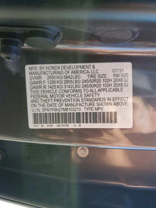 2021 HONDA PILOT SE