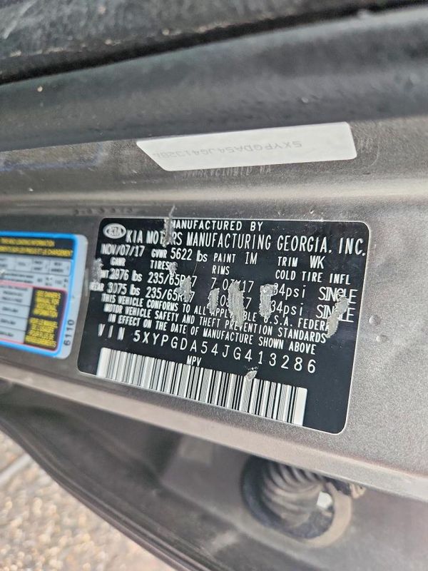 2018 KIA SORENTO L, LX