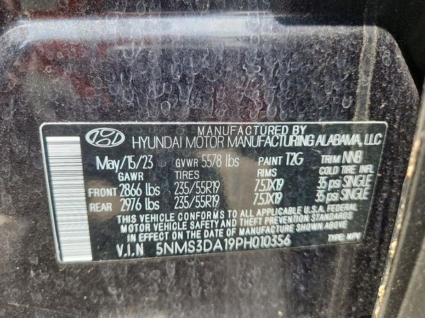 2023 HYUNDAI SANTA FE SEL Premium — VINS
