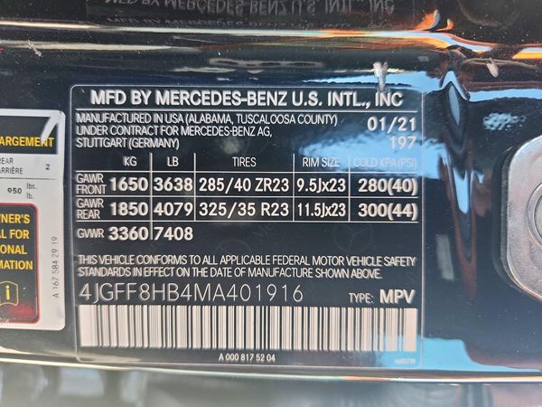 2021 MERCEDES-BENZ GLS GLS600-4M