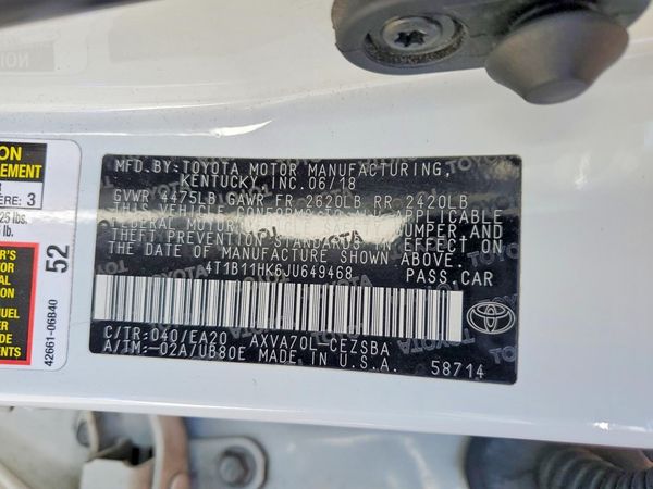 2018 TOYOTA CAMRY