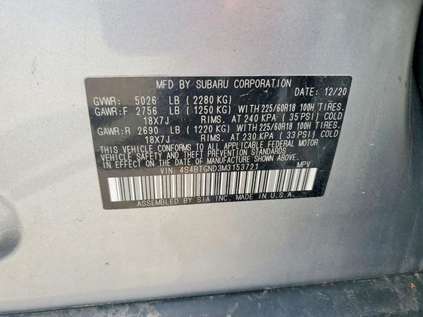 2021 SUBARU OUTBACK