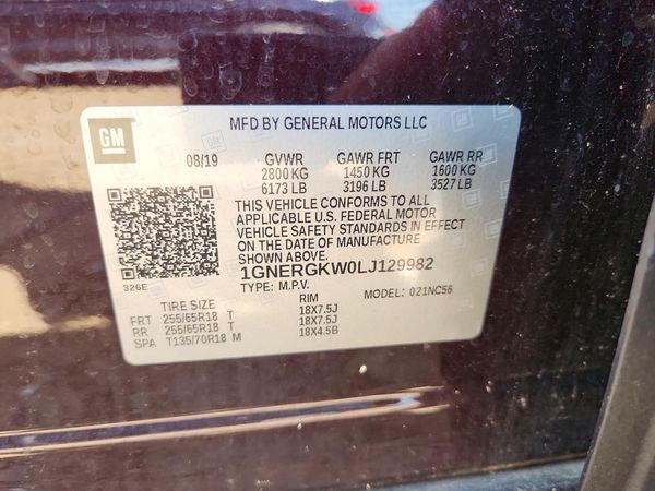 2020 CHEVROLET TRAVERSE LT