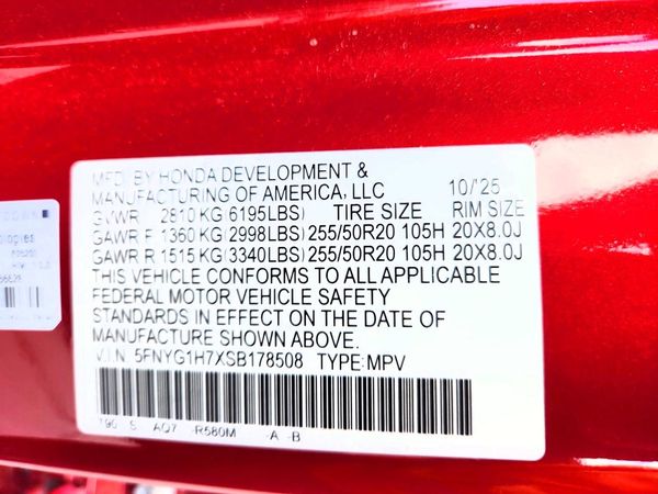 2025 HONDA PILOT TOURING, TOURING HPD