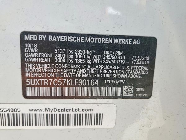 2019 BMW X3 sDrive30i