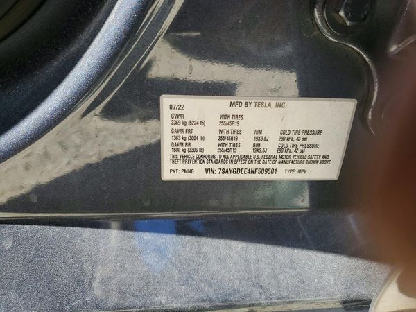 2022 TESLA MODEL Y