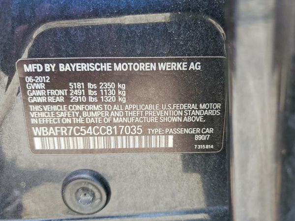 2012 BMW 535