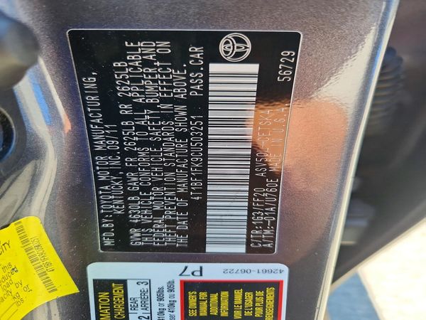 2012 TOYOTA CAMRY