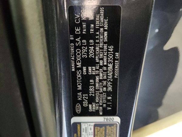 2021 KIA FORTE FE, LXS