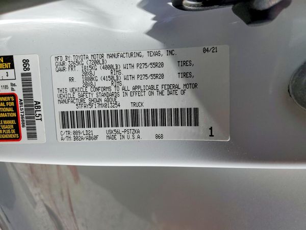 2021 TOYOTA TUNDRA Platinum grade