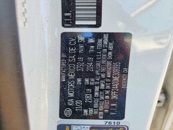 2021 KIA FORTE