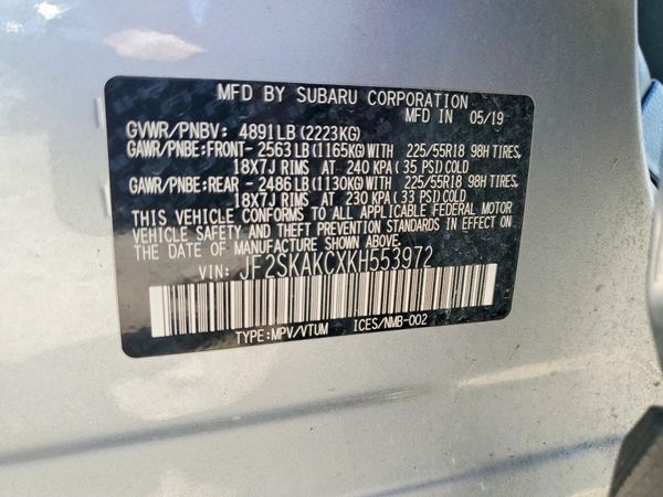 2019 SUBARU FORESTER Sport+ES+SMART