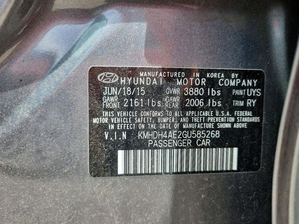 2016 HYUNDAI ELANTRA