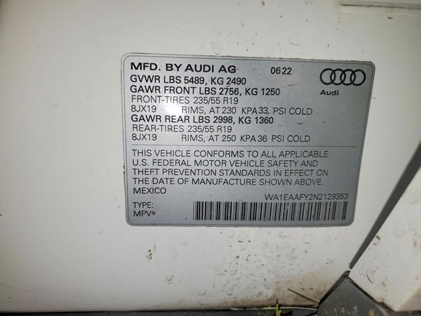 2022 AUDI Q5