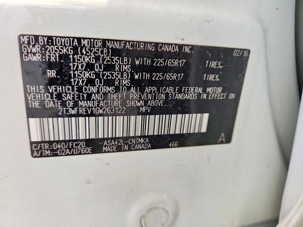 2016 TOYOTA RAV4 XLE (M Grade)