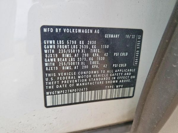 2022 VOLKSWAGEN ID.4