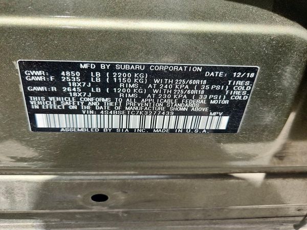2019 SUBARU OUTBACK Touring+M/R+ES+NAVI