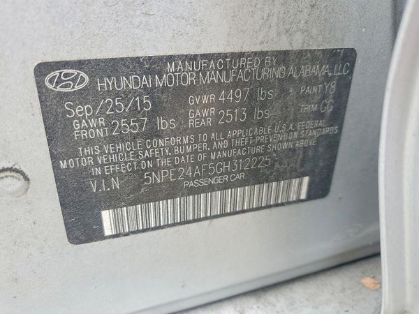 2016 HYUNDAI SONATA
